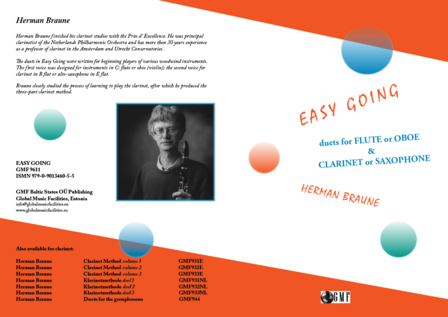 Easy Going Herman Braune , Duets for Clarinet&amp;Sax or  Flute/Oboe &amp; sax or Clarinet