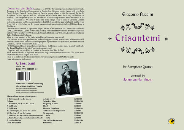 Giacomo Puccini "Crisantemi", arr. Johan van der Linden