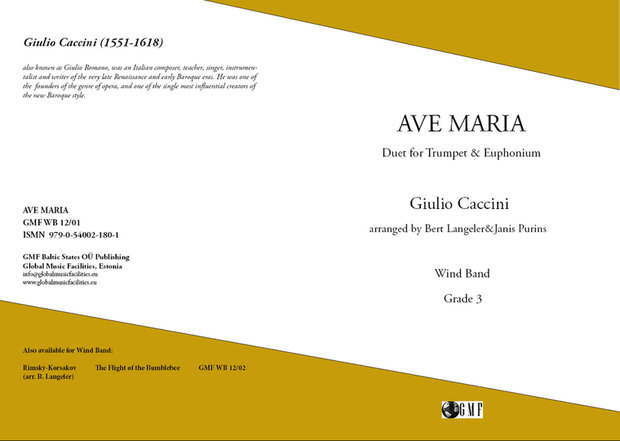 Giulio Caccini: "Ave Maria", arr. Bert Langeler & Janis Purins